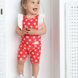 Poppy Flower Red Print Shorts