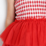 Poppy Check Layered Tutu