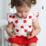 Poppy White Print Tulle Bodysuit