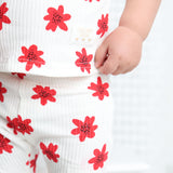 Poppy Flower White Print Shorts