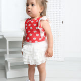 Poppy Frill Top & Skirt Set-Cracked Soda