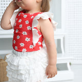 Poppy Frill Top & Skirt Set-Cracked Soda