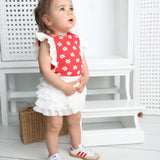 Poppy Frill Top & Skirt Set-Cracked Soda