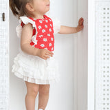 Poppy Frill Top & Skirt Set-Cracked Soda