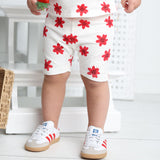 Poppy Flower White Tee & Short Set-Cracked Soda