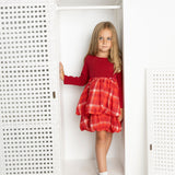 Scarlett Fleece Ribbed Check Dress