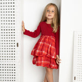 Scarlett Fleece Ribbed Check Dress