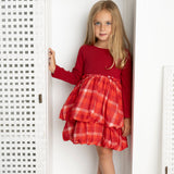 Scarlett Fleece Ribbed Check Dress