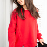 Vienna Detailed Strap Hoodie - Red