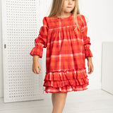 Scarlett Check Frill Detailed Dress