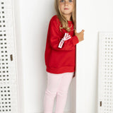 Scarlett Cherry Bow Crew & Pink Legging Set