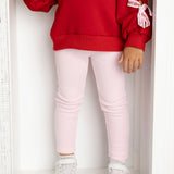 Scarlett Cherry Bow Crew & Pink Legging Set