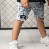 Rhodes Detailed Denim Shorts - Blue