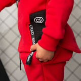 Sammy Detailed Hoodie - Red