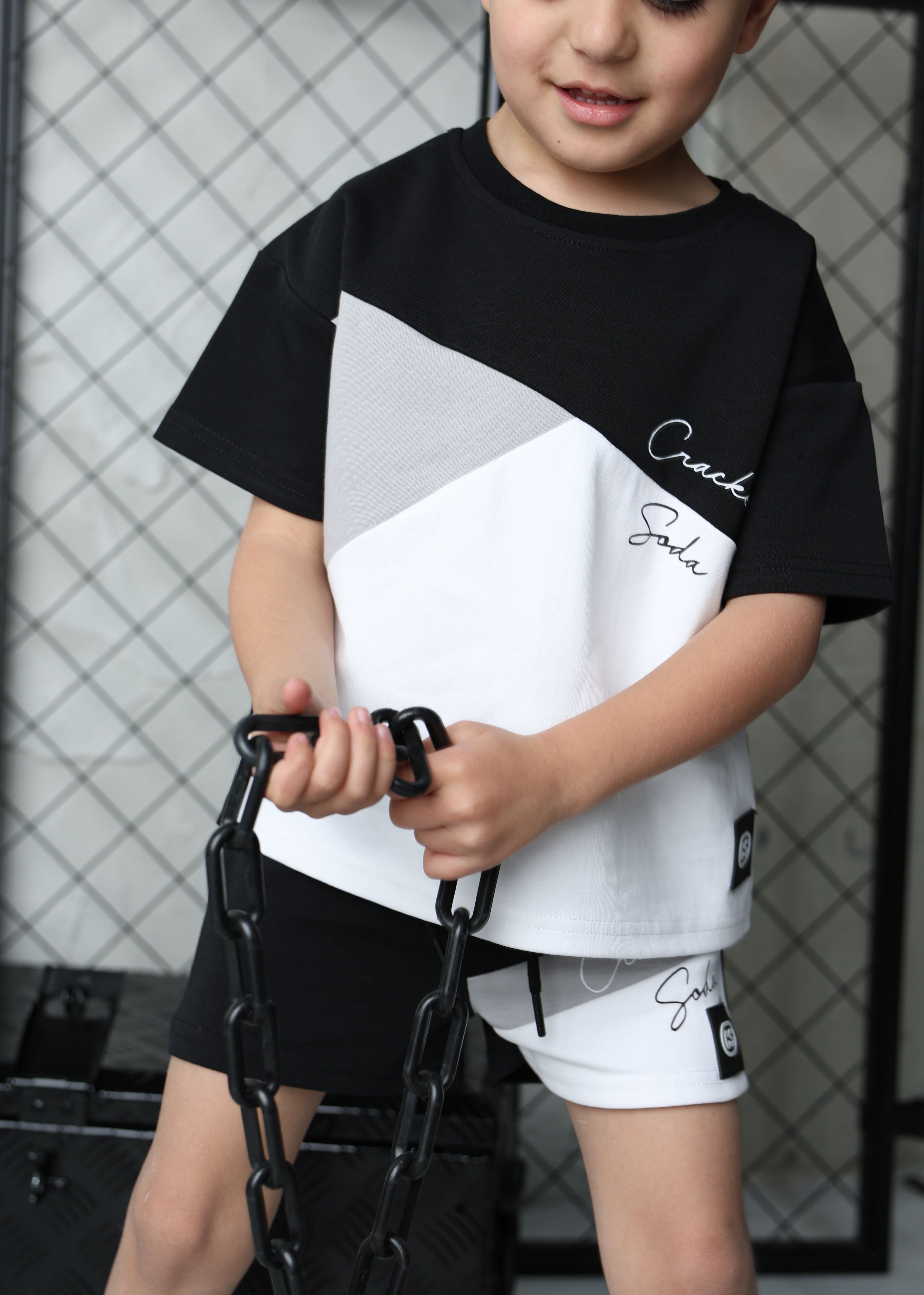 Sammy Multi Tee & Short Set-Cracked Soda