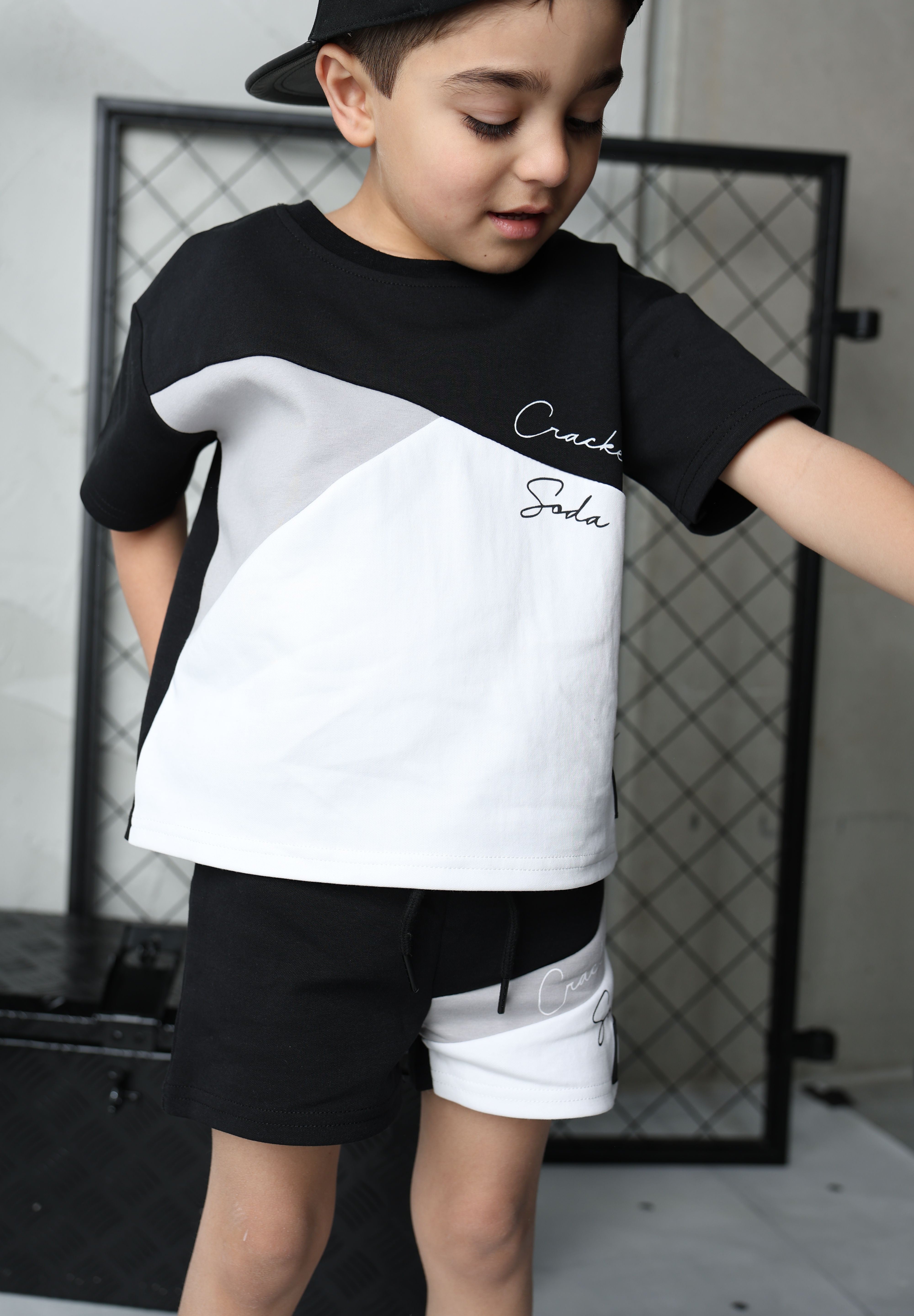 Sammy Multi Tee & Short Set-Cracked Soda