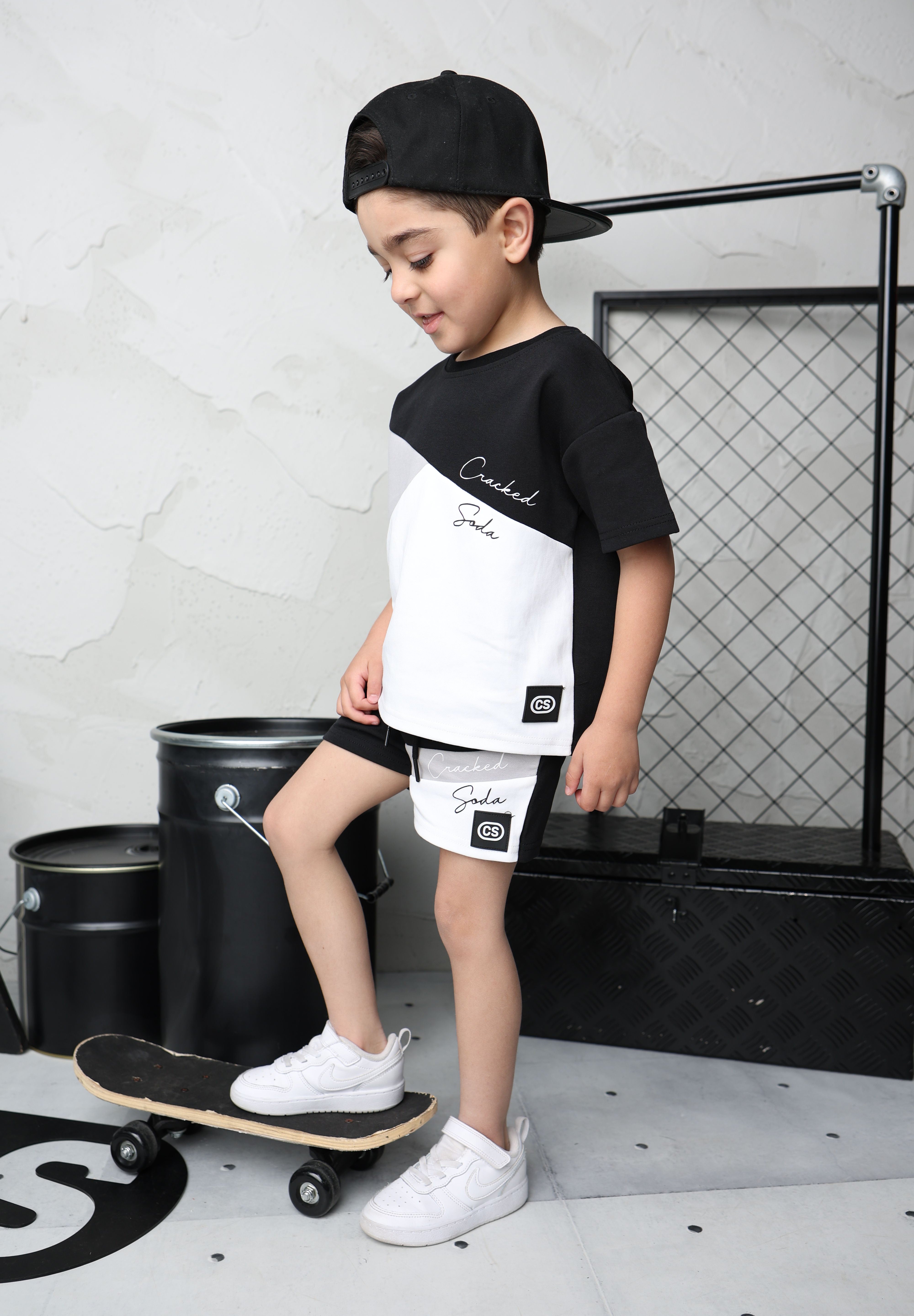 Sammy Multi Tee & Short Set-Cracked Soda