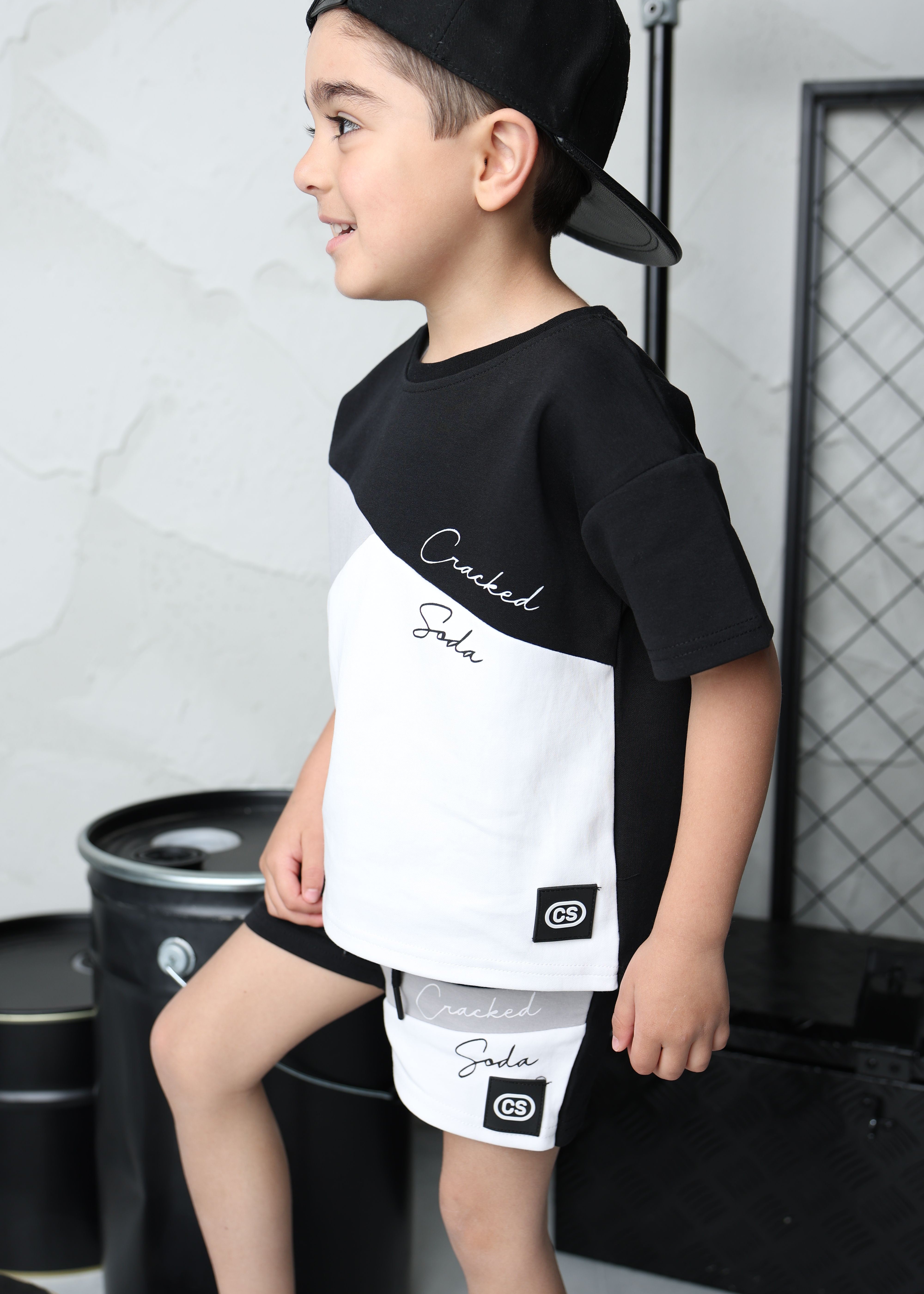 Sammy Multi Tee & Short Set-Cracked Soda