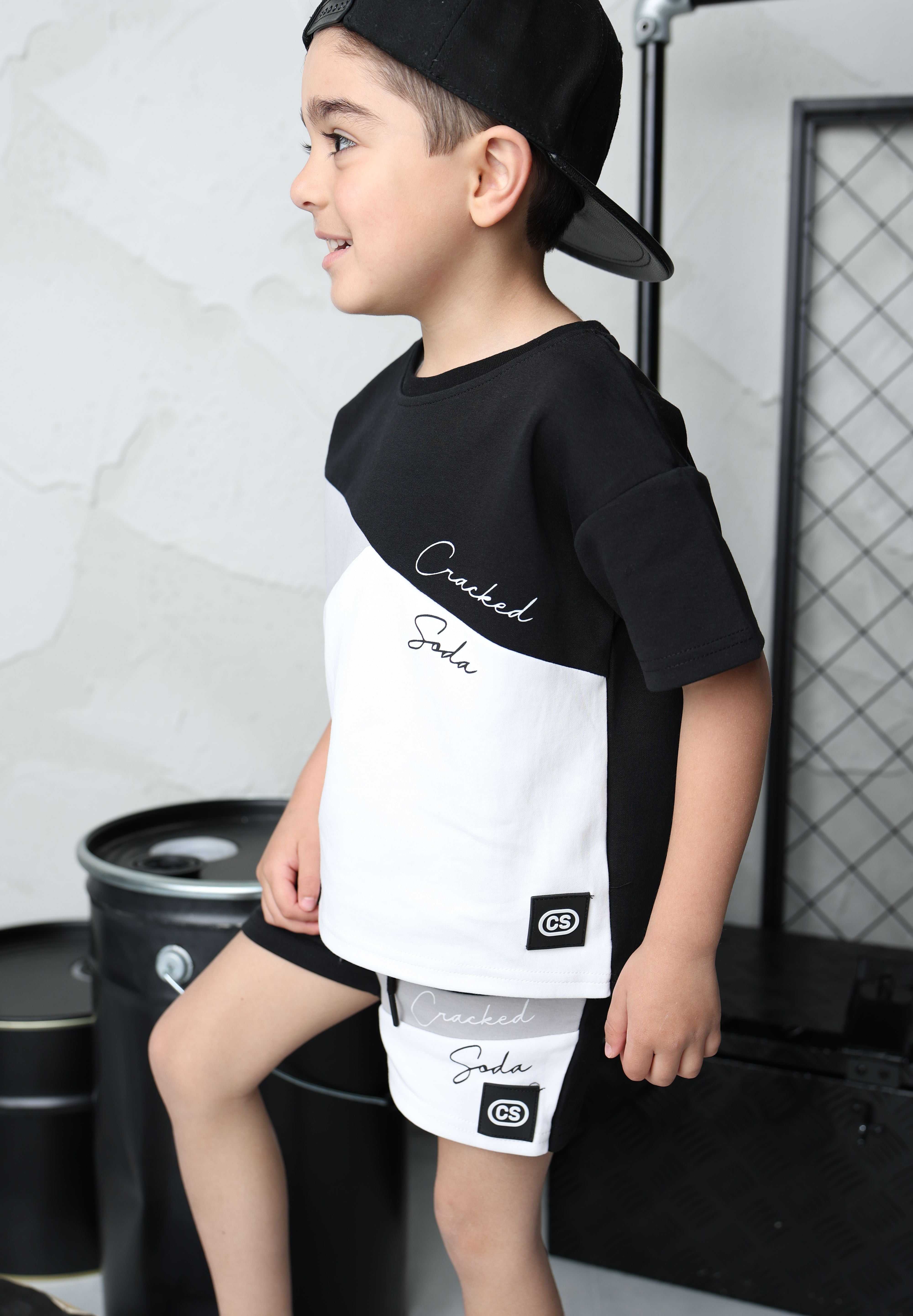 Sammy Multi Tee & Short Set-Cracked Soda