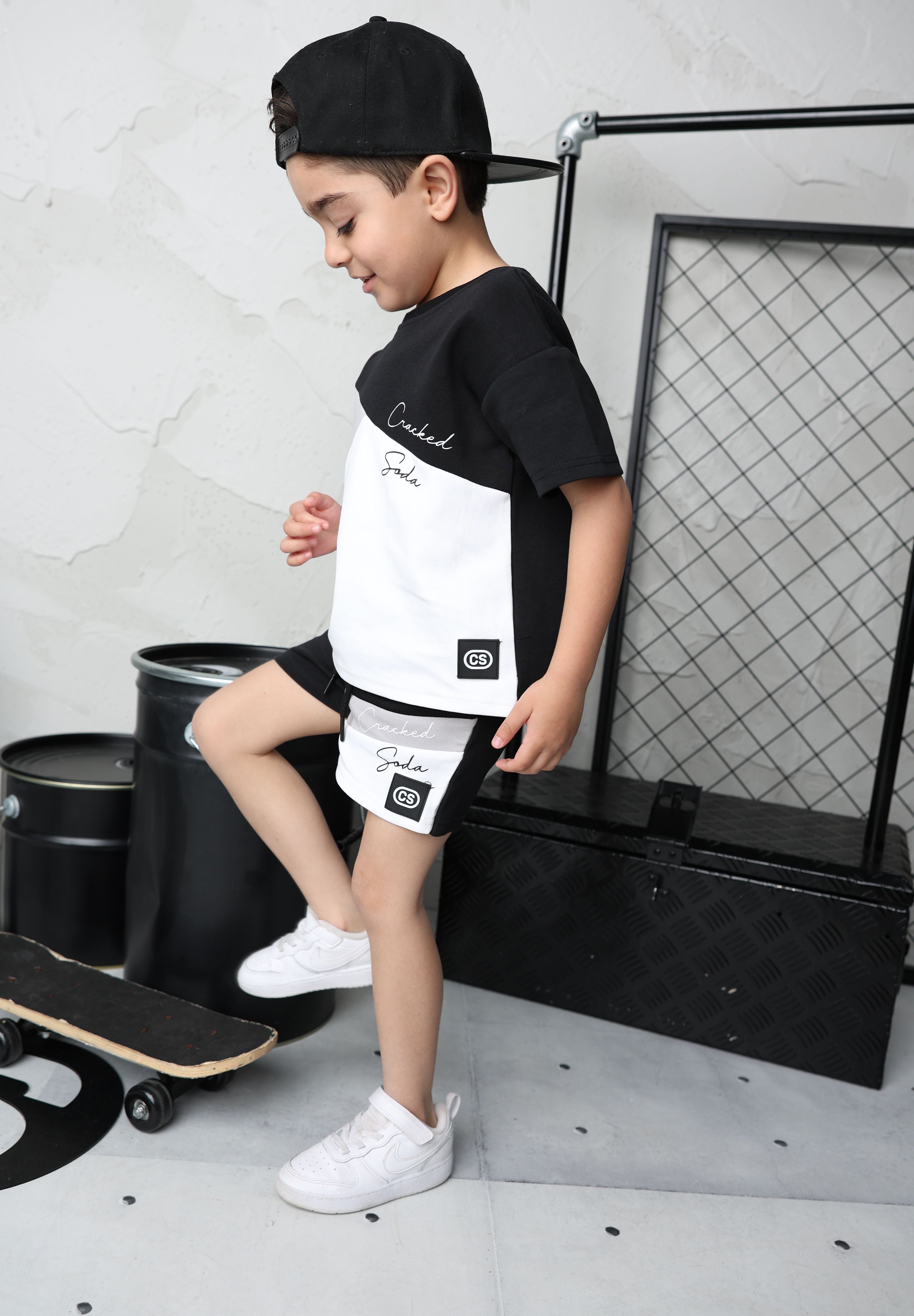 Sammy Multi Tee & Short Set-Cracked Soda