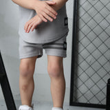 Sammy Waffle Polo & Short Set-Cracked Soda