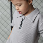 Sammy Waffle Polo & Short Set-Cracked Soda