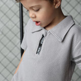 Sammy Waffle Polo & Short Set-Cracked Soda