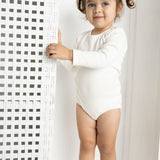 Scarlett Ribbed Fleece Bodysuit - Cream White