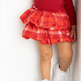 Scarlett Fleece Ribbed Bodysuit Check Dress