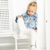 Scarlett Ribbed Fleece Leggings - Cream White