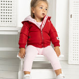 Scarlett Ribbed Fleece Leggings - Pink