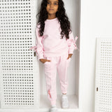 Scarlett Bow Crew & Pant Set - Pink