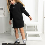 Scout Detailed Crew Dress - Black