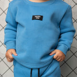 Ezra Crew & Pants Set - Blue