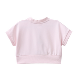 Ava French Terry Tee & Short Set - Pink