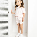 Ava French Terry Tee & Short Set - Pink