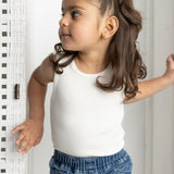 Stella Ribbed Bodysuit Tank - White