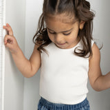 Stella Ribbed Bodysuit Tank - White