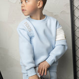 Storm Embossed Crew - Blue