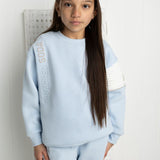 Embossed Crew Blue