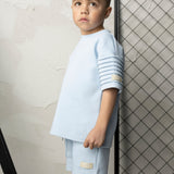 Storm Embossed Tee - Blue