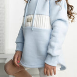 Detailed Hoodie Blue