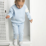 Embossed Crew & Trackpant Set Blue