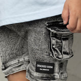 Storm CS Printed Tee & Denim Short - Ash