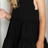 Harper Detail Strap Dress - Black