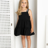 Harper Detail Strap Dress - Black