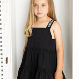Harper Detail Strap Dress - Black
