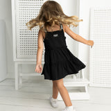 Harper Detail Strap Dress - Black