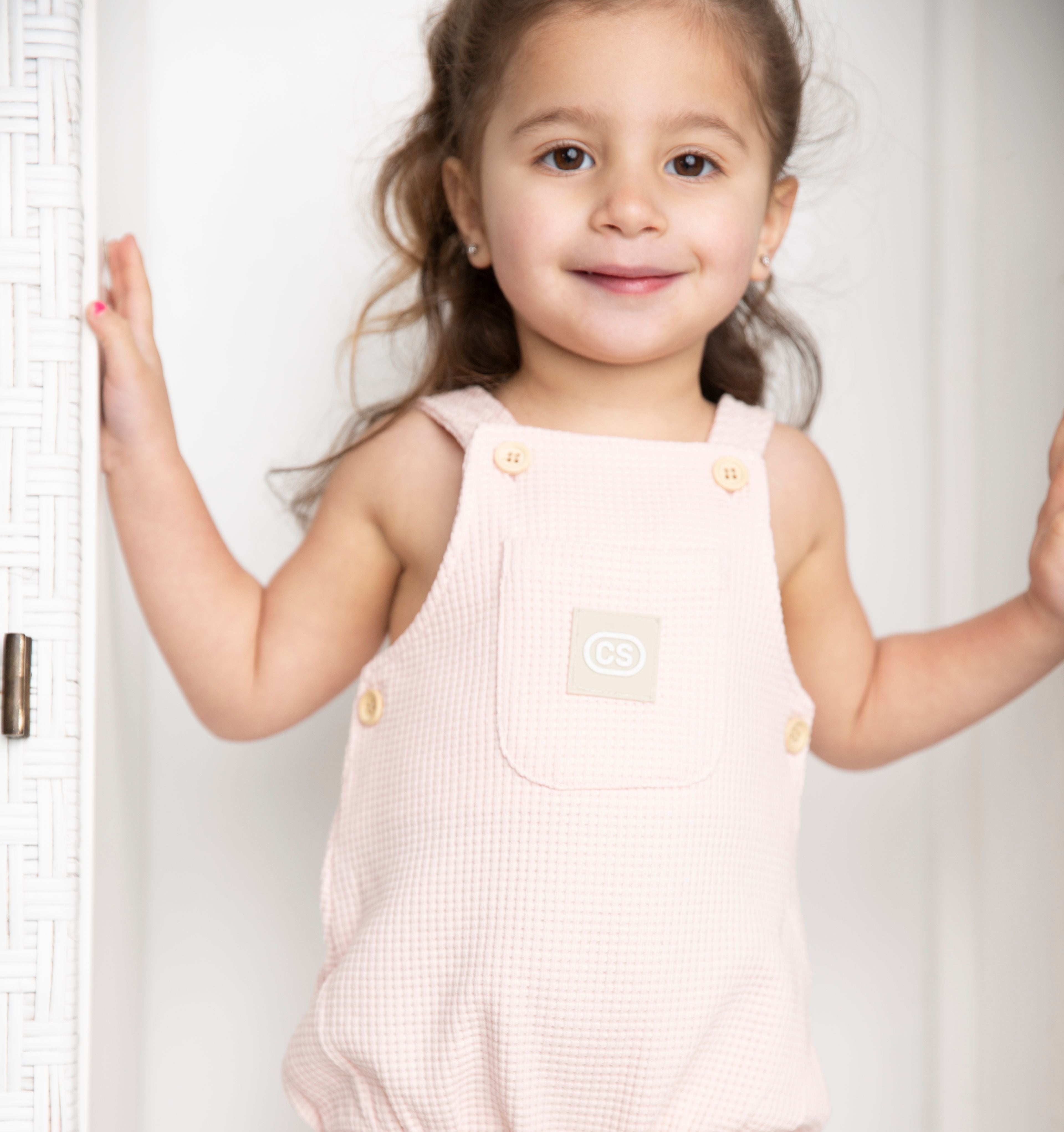 Emma Waffle Overall - Pink-Clothing-Cracked Soda