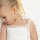 Talia Shredded Tulle Tutu - White